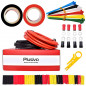 Plusivo AWG12 Hook Up Silicone Wire Kit - 600V Tinned Copper Stranded Silicone Wire of 2 Different Colors x 3m/10 ft each
