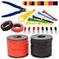 Plusivo AWG12 Silicone Hook Up Wire Kit - 600V Stranded Tinned Copper of 2 Different Colors x 8m