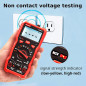 6000 Counts Digital Multimeter Auto Ranging TRMS AC DC Voltmeter Ohm Volt Amp NCV Diode Tester with Test Leads, Probes