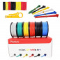 Plusivo AWG24 Hook Up Silicone Wire Kit -  600V Stranded Tinned Copper Silicone Wire of 6 Different Colors x 9 m (30 ft) each