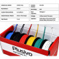 Plusivo AWG24 Hook Up Silicone Wire Kit -  600V Stranded Tinned Copper Silicone Wire of 6 Different Colors x 9 m (30 ft) each