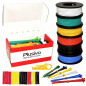 Plusivo AWG20 Hook Up PVC Wire Kit - Solid Tinned Copper (6 colors, 7 m (23 FT) each, Solid Wire) PVC Jacket
