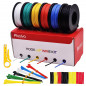Plusivo AWG24 Hook Up Wire Kit - Solid Tinned Copper(6 colors, 11 m (36 FT) each, Solid Wire) PVC Jacket
