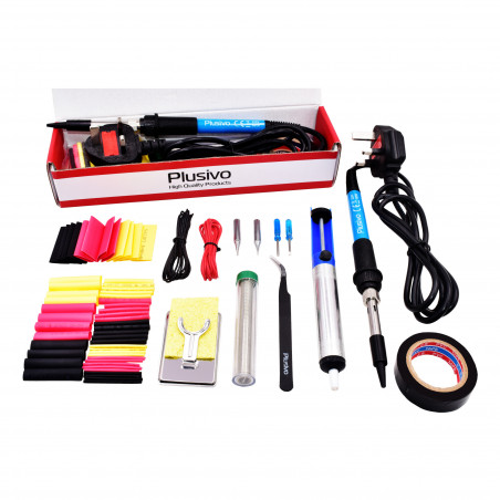 Plusivo Basic Soldering Kit for Electronics (230 V, Plug Type: UK)