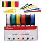 Plusivo AWG22 Hook Up Wire Kit - Solid Tinned Copper Wire of 6 Different Colors x 10 m (33 ft) each